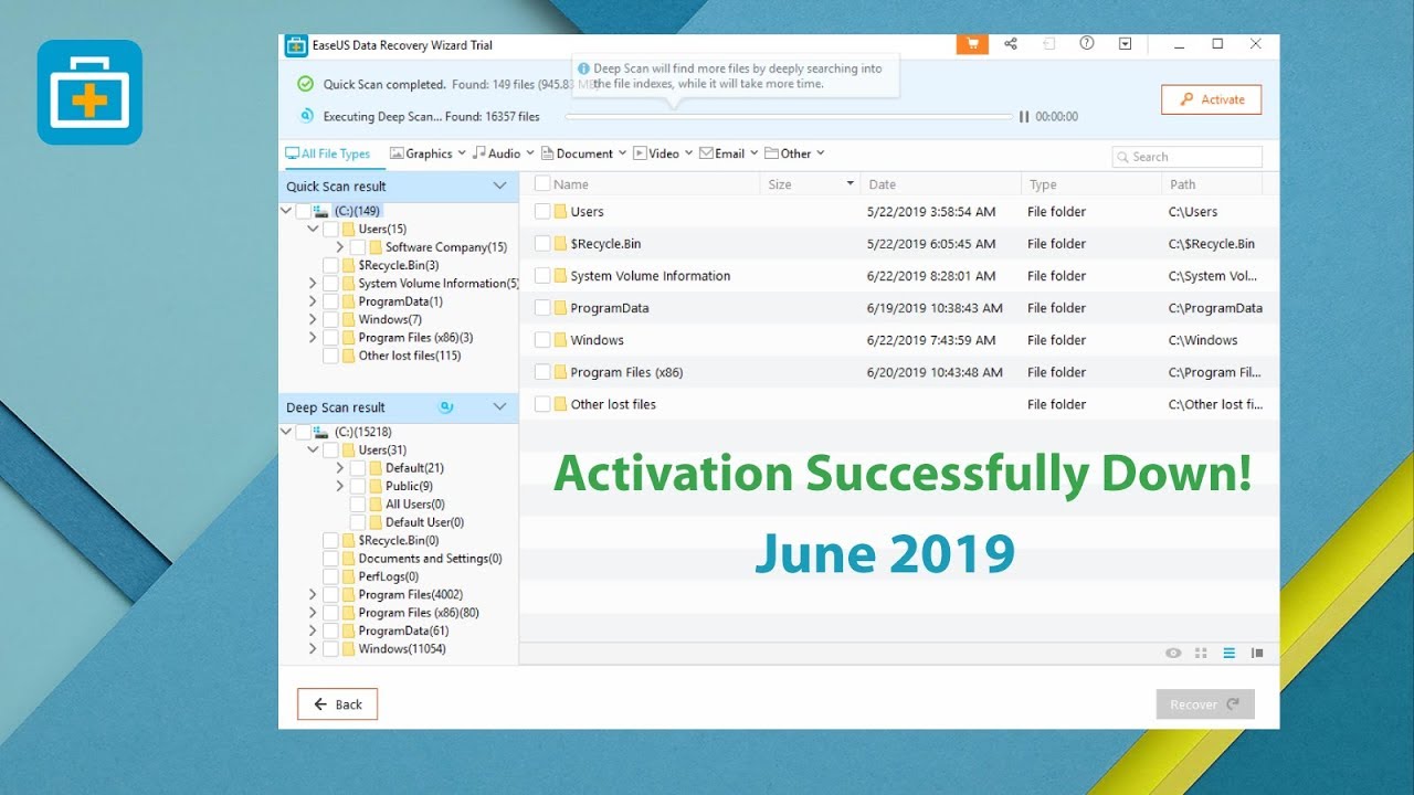EaseUS Data Recovery Wizard 12.9 Crack License Key {2019}